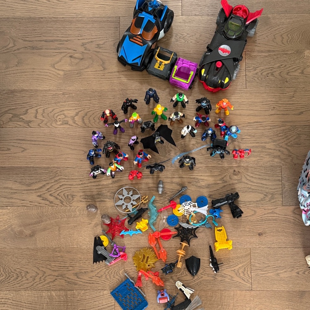 Large imaginext lot with Batman, joker, spider man